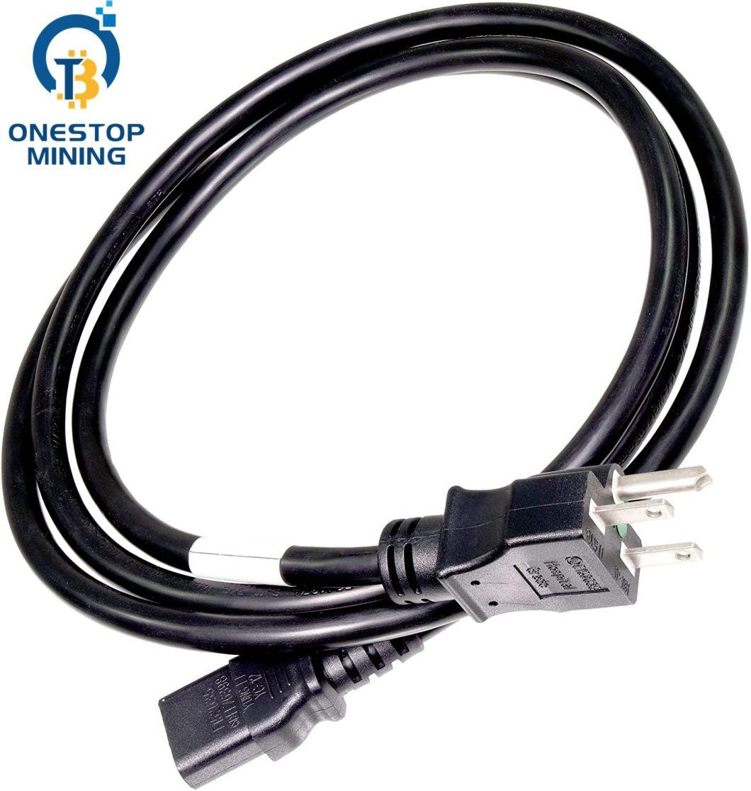 EU Plug Asic Miner Power Supply Cords Cables 1.5m 1.8m 2m