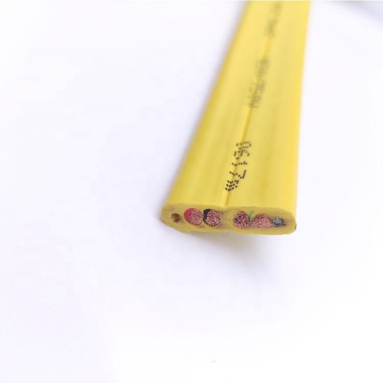 High Flexible Steel Wire Armour PVC Sheath 4 Core 2.5mm2 Yffbg Flat Cable for Elevator