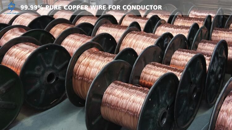 Copper Conductor Material and XLPE Insulation Material 2X4mm2 Wire Cable