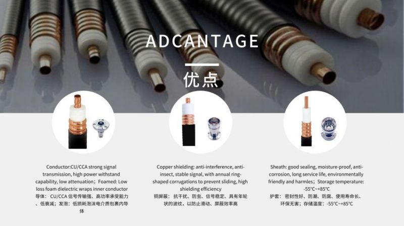 Factory 1/2" Super Flexible Foam Feeder Cable