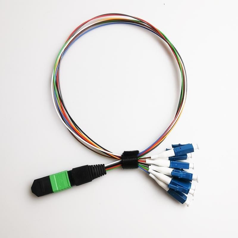 High Quality Custom Color Customized Singlemode 8f Male MTP-LC Fanout 0.9mm Patch Cord Cable