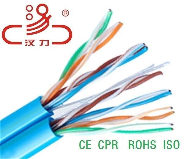 Communication Cat5e Cable Fluke Test Pass CPR Ce LAN Cable UTP Cat5e