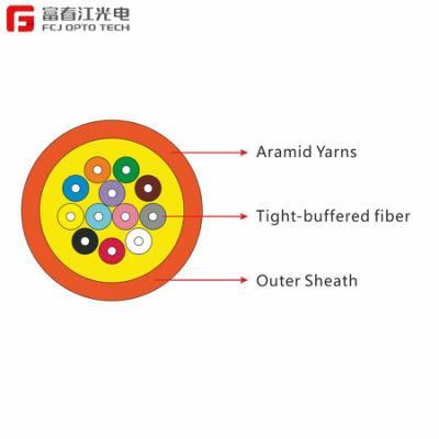 FTTH Indoor 2 Core G657A1 G657A2 Multi-Core Double Tube Spiral Armored Fiber Optic Drop Cable