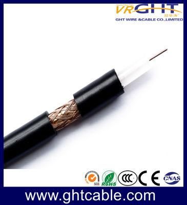 21AWG CCS Black PVC Coaxial Cable Rg59 (CE RoHS ISO9001)