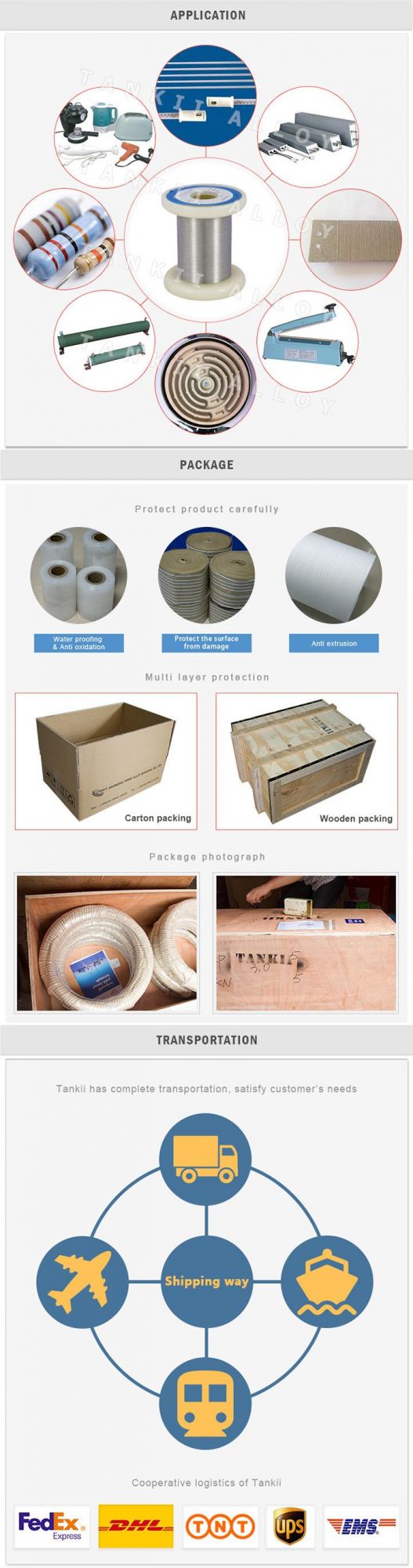 Enameled Wire for Winding Coil of Motor / Transformer / Electric Appliance(Cr20Ni80)