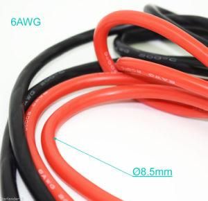 6AWG Insulated Silicone Rubber Heating Wire 3430/0.08mm Stranded Tinned Copper Wire