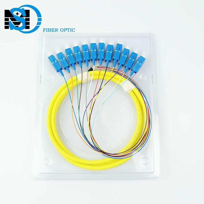 Singlemode Sc/Upc 12 Core Fiber Optic Pigtail