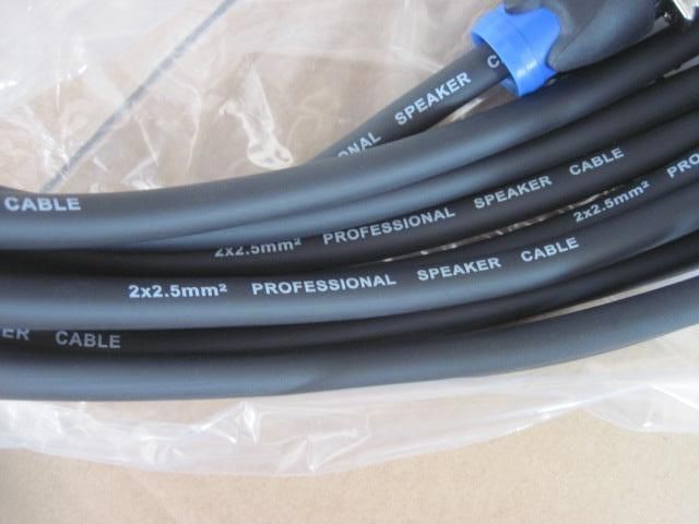 2*2.5mm2 Black 2core Speakon-Speakon DIY Cable Length and Plug Speaker Wire