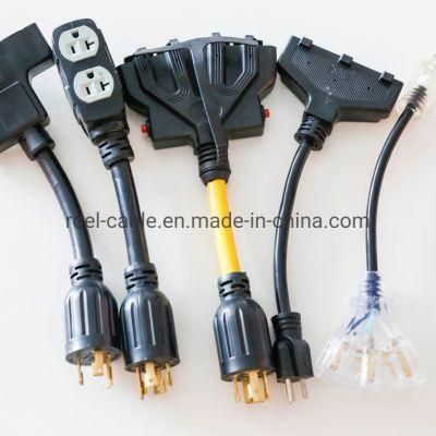 NEMA Power Cords L14-30p to Triple Tap 5-20r Adapter Stw 12/3 14/3