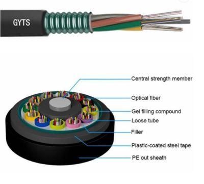 Optical Fiber Cable Outdoor Single-Mode 6 Core GYTS Optical Cable
