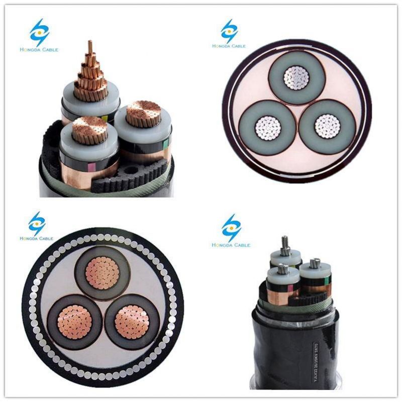 3 Core Copper Conductor Medium Voltage Armoured XLPE Insulated Power Cable