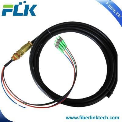 4 Cores Outdoor Fiber Optical Cable Waterproof Harsh Pigtail