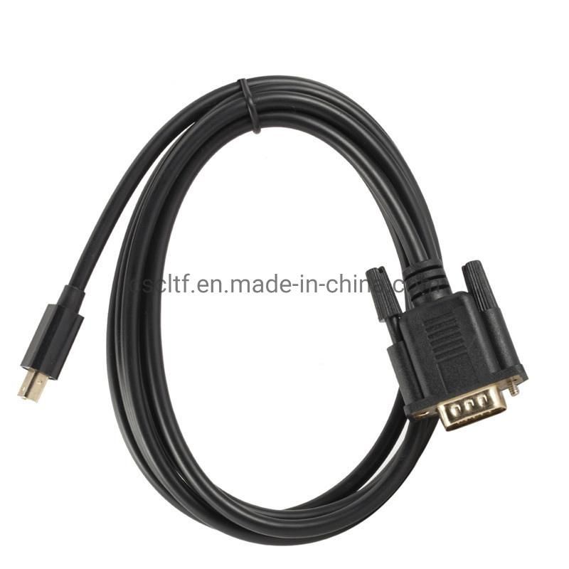 Wholesale 1.8m Mini Dp to VGA Adapter HDTV Display Port Male to VGA Male Converter Cable Adapter