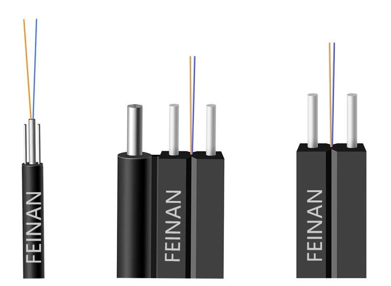 Indoor Drop Cable 1/2/3km G657A Single Mode 1 Core Fiber Optic FTTH Drop Cable