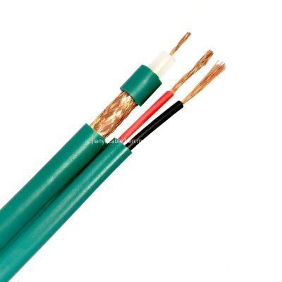 Good Anti-Jamming Performance Kx7 with Power 7*0.2mm Copper Multicore Green Coaxial Cable for CCTV