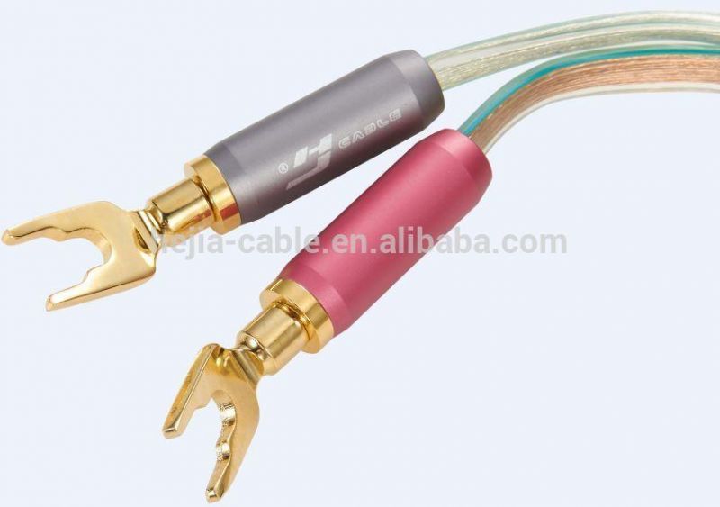 High End with 24K Gold Plated Speaker Banana Plugs HiFi Speaker Cable