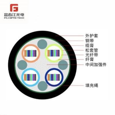 Fcj Opto Tech Connector Outdoor Fiber Optic Cable Gydts 96 Core/Computer Cable/Data Cable/Communication Cable