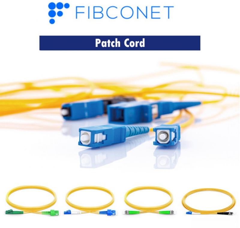 FTTH Single Mode 9/125 Duplex Sc/APC - LC/APC PVC LSZH Fiber Optic Patch Cord