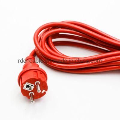 Power Cable Schuko Europe VDE Approved Water Proof Plugs IP44 H05rn-F 3X1.5 RoHS