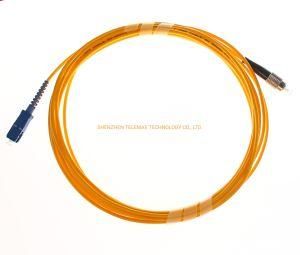 Telemax FC Upc to Sc Upc Simplex Sm Om3 Om4 PVC 2.0mm 3.0mm Fiber Optic Patch Cord