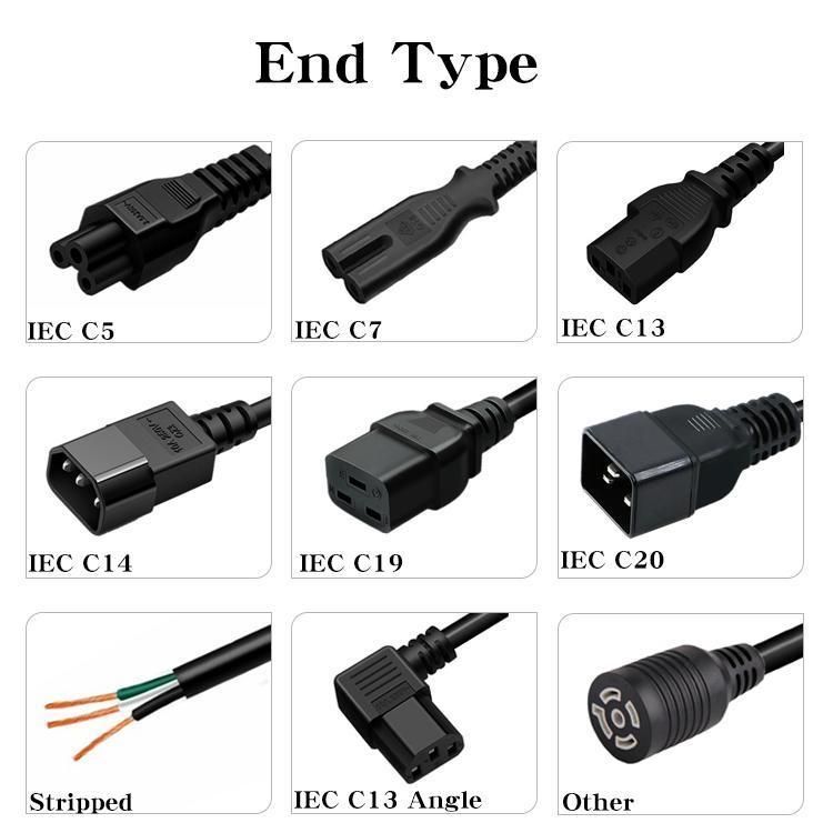Copper 3 Pin UK Plug PC Laptop Computer Monitor AC Power Cord Cable for Hair Dryer Power Cable