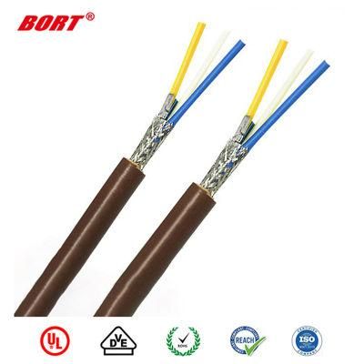 UL Standard UL20379 80c 30V PE Insulated Aluminium Mylar Shielded Briad Shielded PVC Jacketed Electrical Computer Cable