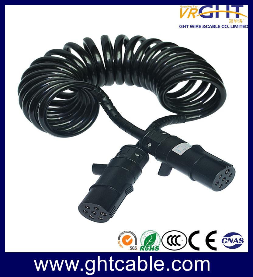 5pin Trailer Spiral Cable for Car Rear View Camera Audio Video