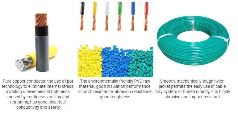 Thhn Thwn Standard Copper PVC Nylon Building Electric Conductor 600volts, 90º C Dry Wet Wire