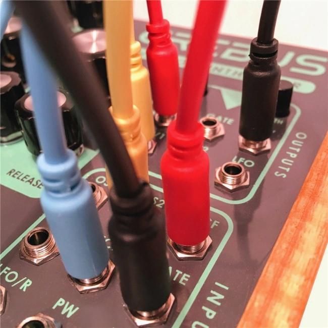 Mono 1/8" 3.5mm Plug Patch Cables Male to Male-Orange