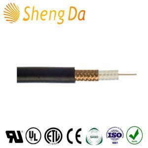 75 Ohm Flexible RG6 Coaxial Cable Double Shielded with White PVC (NC) Jacket