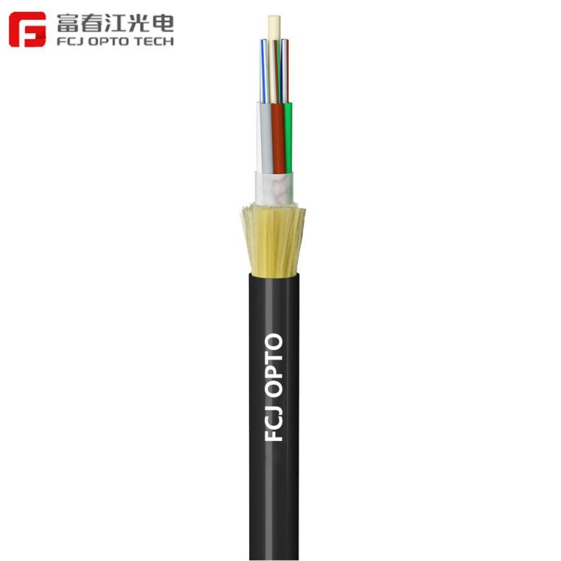 Outdoor Aerial ADSS G652D HDPE 12/24/48/96 Core All Dielectric Self-Supporting Fiber Optical Cable ADSS