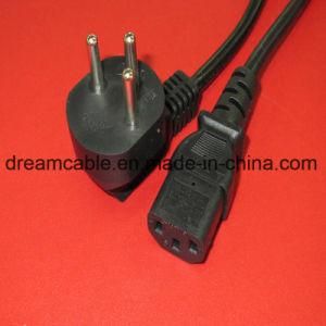 1.8m Black Sii 3pin Israel AC Power Cord with C13