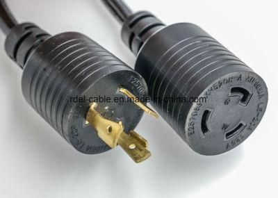 L6-20p to L6-20r 250V 3-Prong Generator Twist Lock Power Cord