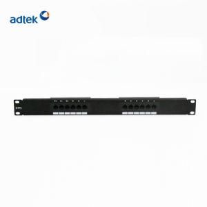 RJ45 1u 19&prime;&prime; Network Patch Panel 24 Port CAT6 From Adtek