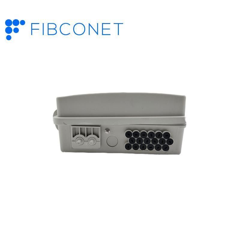 FTTH Optical Distribution Box 2 Input 18 Cores PP Material Fiber Optic Splitter Box From Chinese Factory