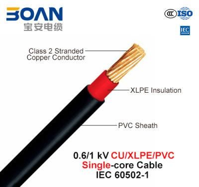 Cu/XLPE/PVC, Low Voltage Power Cable, 0.6/1 Kv (IEC 60502-1)