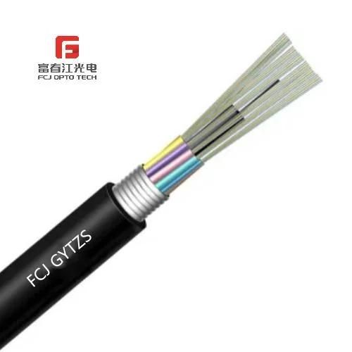 PE Sheath and Flame-Retardant Gytzs Outer Fiber Optic Cable with Layer Filling Loose Tube and Steel