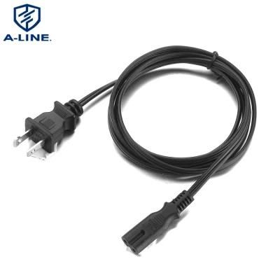 UL Approved 2 Pins Power Extension Cord with C7 Connector