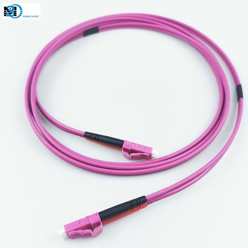 Telecommunication Equipment Fiber Optic Patch Cord Cable LC to LC Om4 Duplex Patch Cord