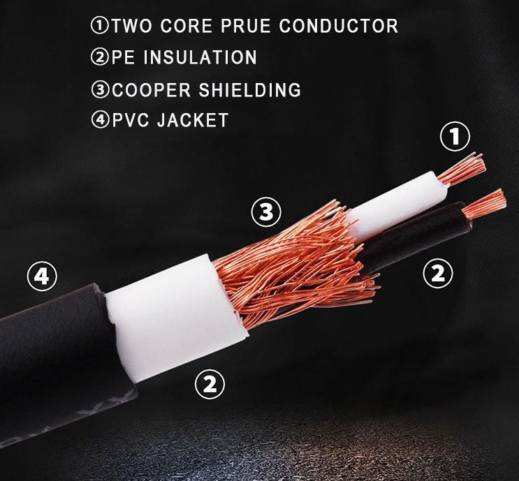 HiFi Audio Cable for Solar Electrical Equipment with Black PV Wire