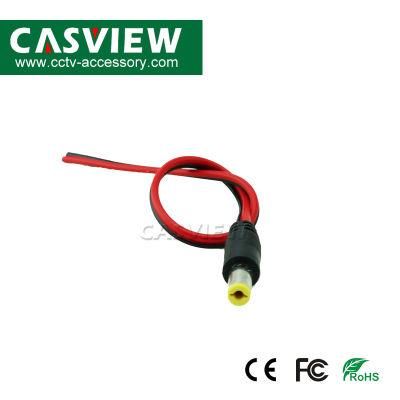 12V DC Plug Male Power Socket Wire Jack CCTV Plug Camera Connector Cable 5.5X2.1mm 30cm Black &amp; Red Wire
