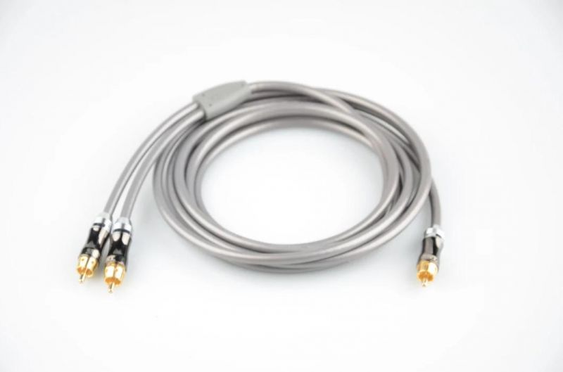 High Quality Speaker Cable Wire 2 RCA Plug Audio Flexible Cable
