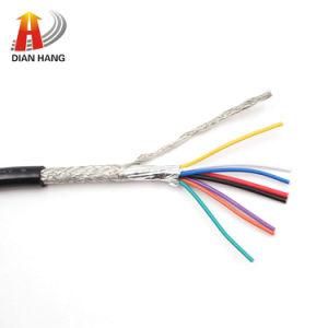 UL 2661 Tinned Copper 20AWG 2 Core+24AWG 6 Core+Aluminum Foil+Braided Black Color Od: 7.50mm Electronic Copper Tinned Wire