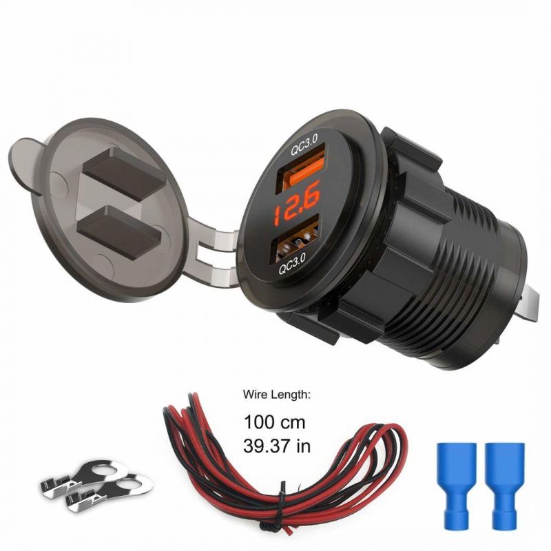 USB Charger Socket Quick Charge 3.0 USB Car Charger Power Outlet Adapter