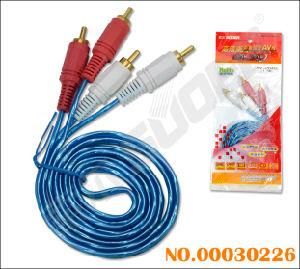 2 RCA to 2 RCA AV Cable with Golden Plug