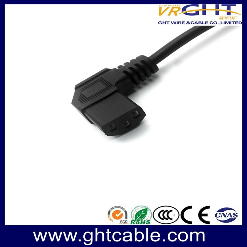 Europe/Schuko Cee7 Power Cord to IEC C13 Angle Female Connector