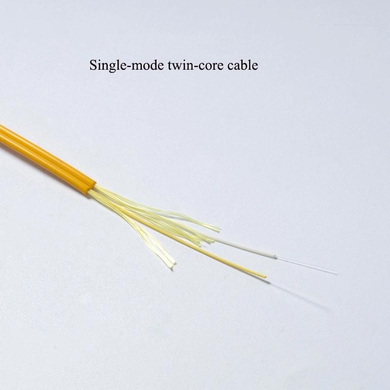 Factory Direct Hot Sale OEM Duplex Zipcord Indoor 2 Core Steel Wire Type Fiber Optic Cable Single Mode Drop Cable