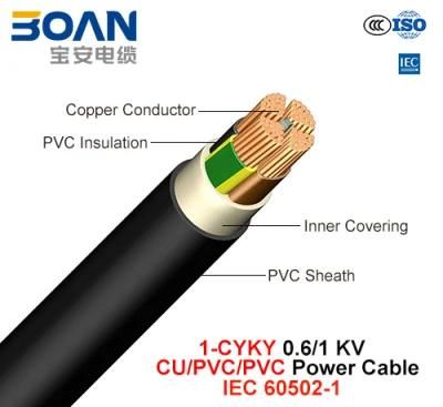 1-Cyky, Power Cable, 0.6/1 Kv, Cu/PVC/PVC (IEC 60502-1)