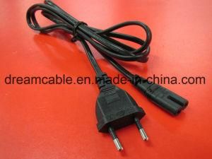 1.2m Black VDE Kema Euro 2pin Power Cord