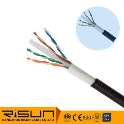 Risun Factory Price Outdoor Cat 6 Direct Burial Cable 1000FT with Waterblock Tape Cable